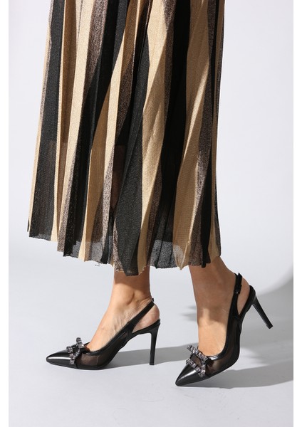 Plus Siyah Kadın Stiletto