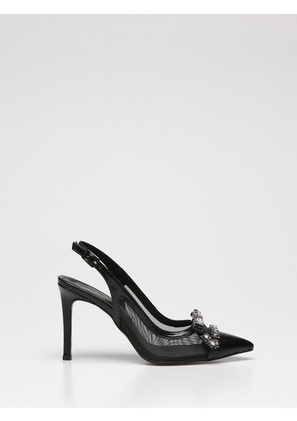 Plus Siyah Kadın Stiletto