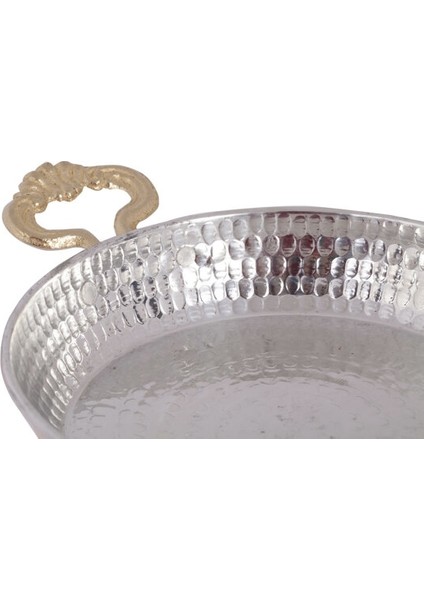 El Yapımı Kalaylı Bakır Yumurta Tavası-Bakır Sahan 16 cm