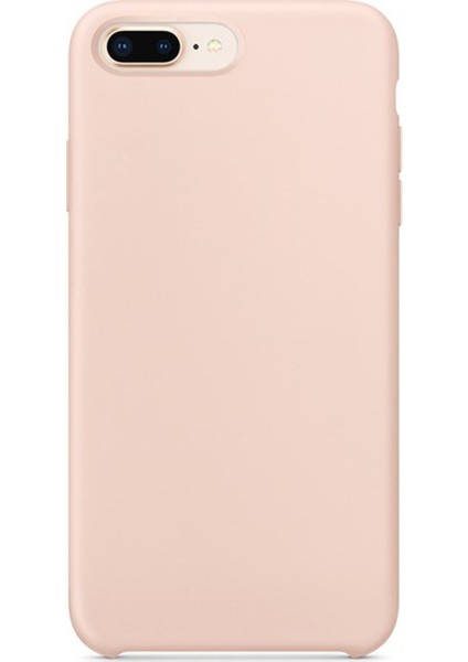 Case Street Apple iPhone 8 Plus Kılıf Lansman Görünüm Silinebilir Silikon Açık Pembe