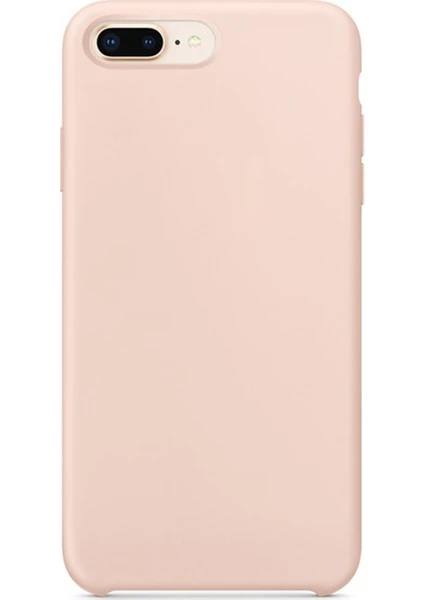 Case Street Apple iPhone 8 Plus Kılıf Lansman Görünüm Silinebilir Silikon Açık Pembe