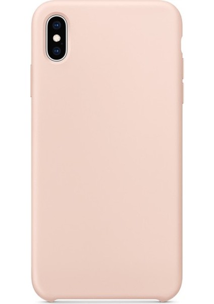 Apple iPhone Xs Max Kılıf Lansman Görünüm Silinebilir Silikon Açık Pembe