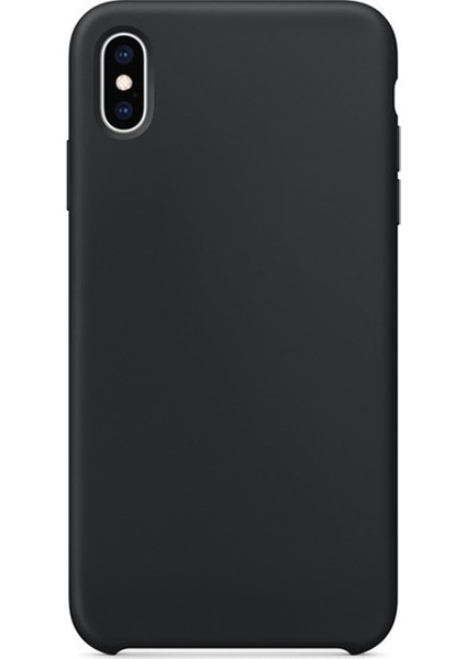 Apple iPhone Xs Max Kılıf Lansman Görünüm Silinebilir Silikon Siyah