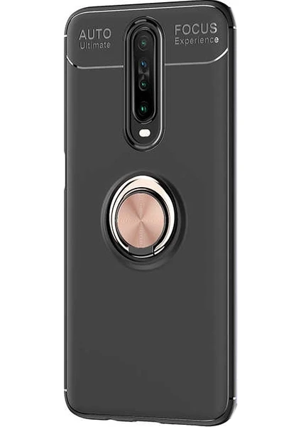 Case Street Xiaomi Redmi K30 Kılıf Ravel Silikon Yüzüklü Mıknatıslı Bronz