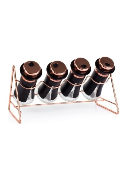 Standlı 4 Parça Cam Baharat Set ALG-010111