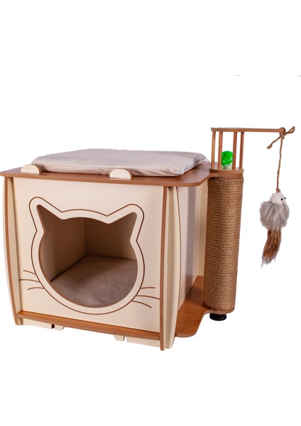 XL Lal Kedi Evi - Kedi Tırmalaması