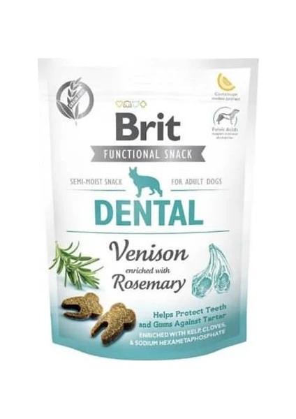 Brit Care Functional Snack Dental Geyik Etli ve Biberiyeli Köpek Ödül Maması 150 gr