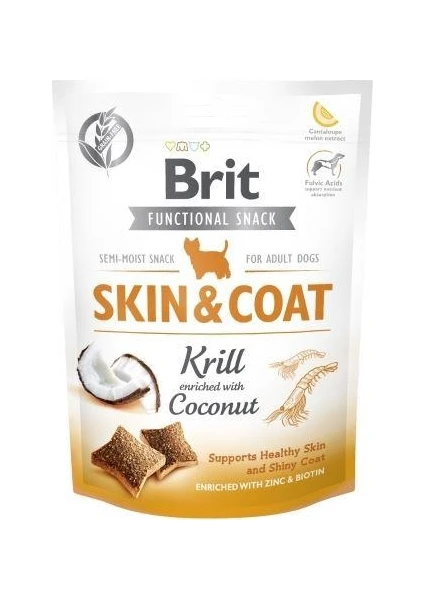 Brit Care Functional Snack Skin&coat Kril ve Hindistan Cevizli Köpek Ödül Maması 150 gr