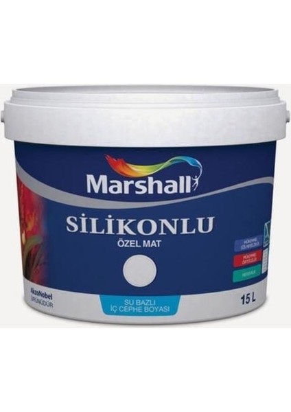Özel Mat Kırık Inci 7,5 lt Silinebilir Silikonlu Duvar Boyası 10 kg
