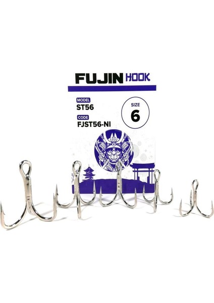 ST56 #6 Nickel Üçlü Maket Balık Iğnesi