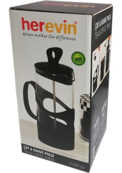 French Press Süzgeçli Çay Kahve Kupası 1000 ml Bakır