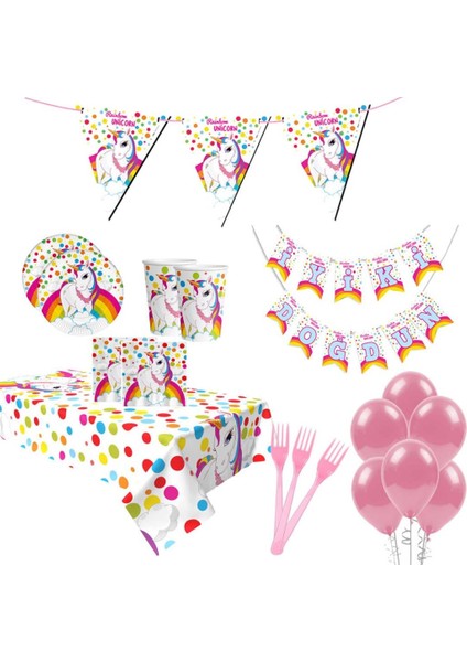 Partipan Unicorn Rainbow Doğum Günü Konsepti