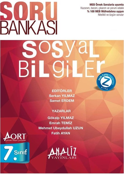 Analiz Yayınları 7.Sınıf Sosyal Bilgiler Soru Bankası