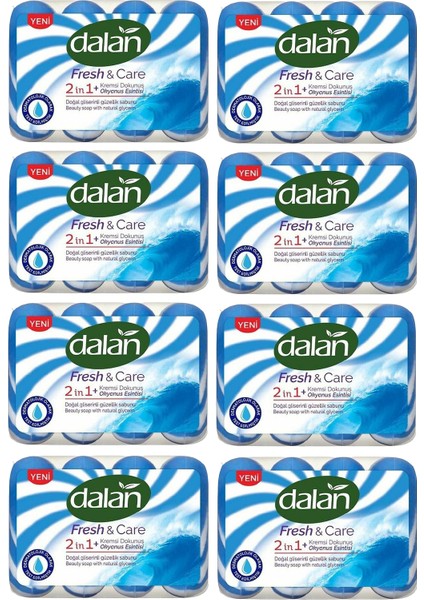 Fresh&care 2 In 1 Kremsi Dokunuş Okyanus Esintisi Güzellik Sabunu 8 Paket