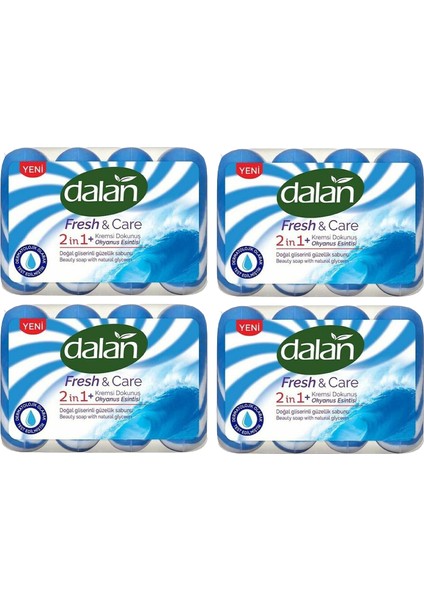Fresh&care 2 In 1 Kremsi Dokunuş Okyanus Esintisi Güzellik Sabunu 4 Paket