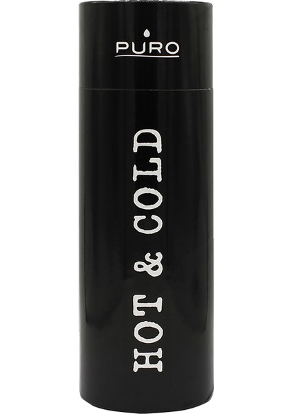 Hot&Cold Paslanmaz Çelik Termos Mat Metalik Siyah 500 ml