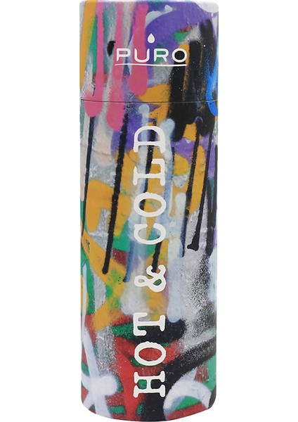 Hot&Cold Paslanmaz Çelik Termos Parlak Street Art Graffiti Desenli 500 ml modelleri
