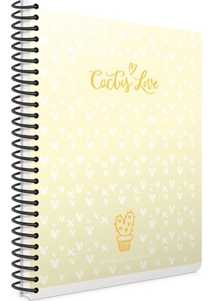 Cactus Love A4 Kareli Yaprak Defter