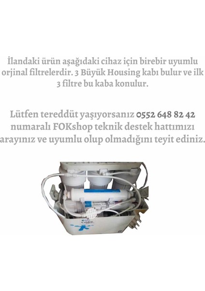 Ihlas Aura Cebilon Housing Birebir Uyumlu Su Arıtma Cihazı 3'lü Set fiyatları