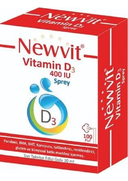 Vitamin D3 400 IU Sprey / Damla 30 ml