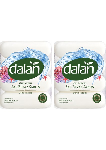 Geleneksel Saf Beyaz Sabun Deniz Tazeliği 2 Paket
