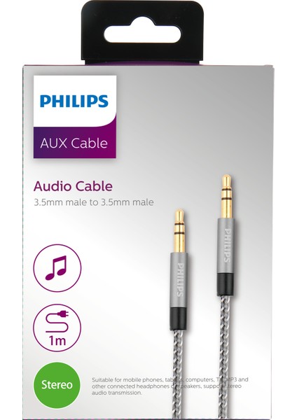 SWR2114B/93 3.5 mm Jack Aux Ses Kablosu - 1 mt