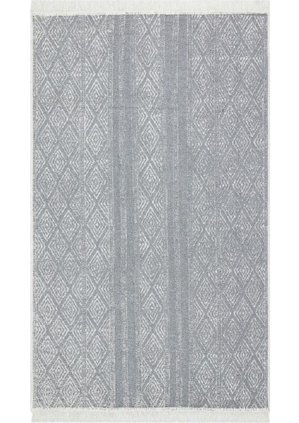 Arya Ar 01 Grey Gri Yıkanabilir Pamuk Çift Taraflı Kilim 120 x 180 cm