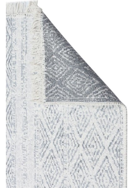 Arya Ar 01 Grey Gri Yıkanabilir Pamuk Çift Taraflı Kilim 120 x 180 cm