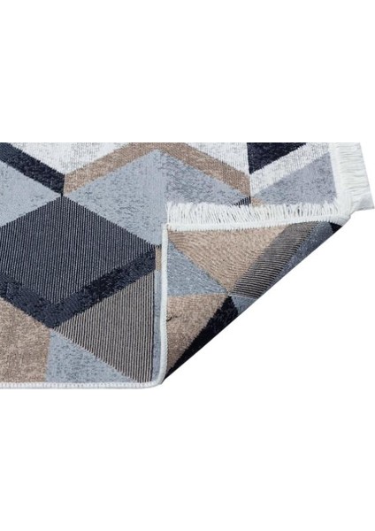 Arya Ar 10 Beige Black Bej Siyah Yıkanabilir Pamuk Çift Taraflı Kilim 120 x 180 cm