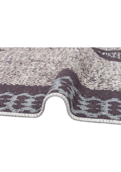 Arya Ar 02 Grey Gri Yıkanabilir Pamuk Çift Taraflı Kilim 80 x 150 cm