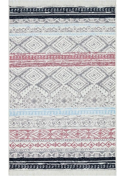 Arya Ar 04 Pink Aqua Pembe Yıkanabilir Pamuk Çift Taraflı Kilim 80 x 300 cm