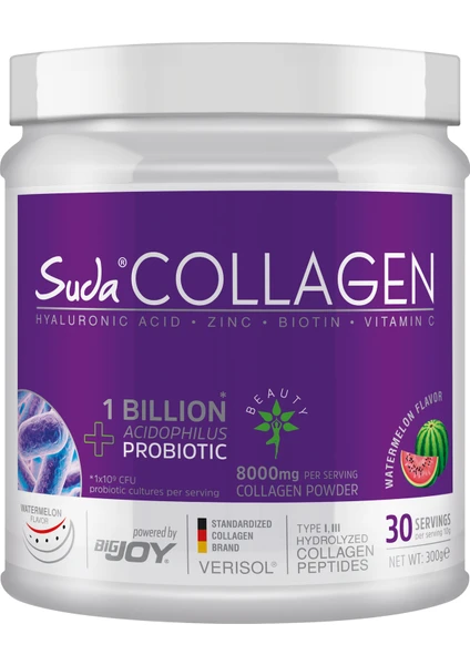 Suda Collagen + Probiyotik Karpuz Aromalı Takviye Edici Gıda 300 g