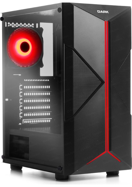 DKCHXFORCE680BR X-FORCE 600W 80+, 3x Fan, ARGB LED Şeritli USB3.0 Full Akrilik Kasa