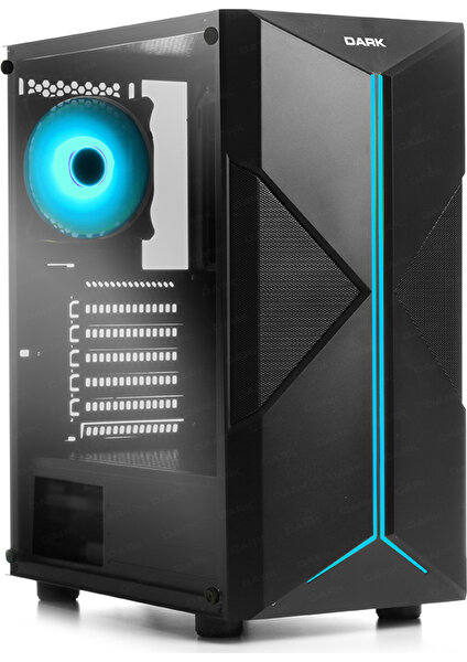 DKCHXFORCE680BR X-FORCE 600W 80+, 3x Fan, ARGB LED Şeritli USB3.0 Full Akrilik Kasa