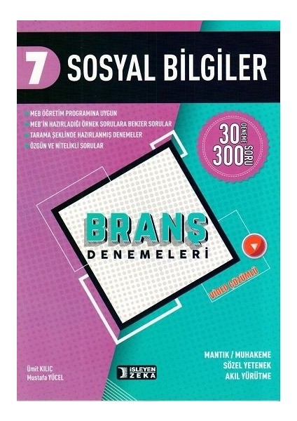 7. Sınıf Sosyal Bilgiler Branş Denemeleri - Ümit Kılıç