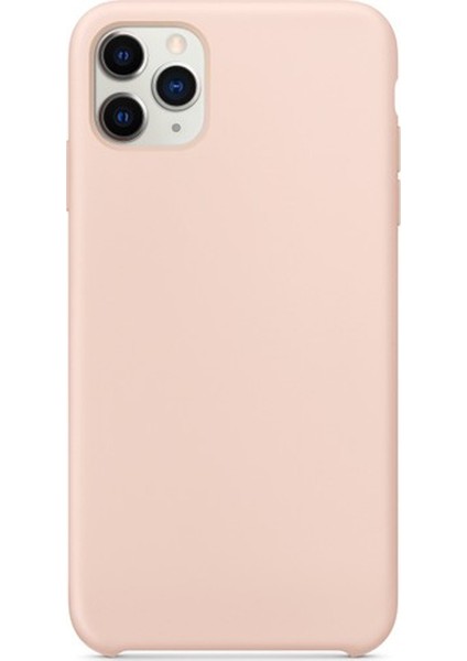 Apple iPhone 11 Pro Kılıf Lansman Görünüm Silinebilir Silikon Açık Pembe