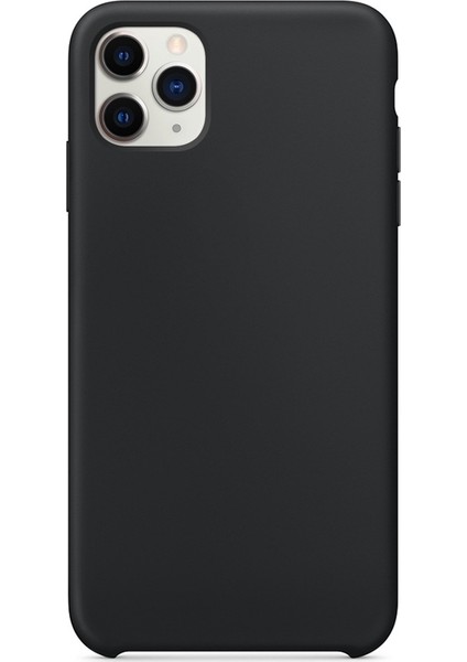 Apple iPhone 11 Pro Max Kılıf Lansman Görünüm Silinebilir Silikon Siyah