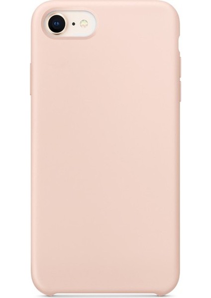 Apple iPhone 7 Kılıf Lansman Görünüm Silinebilir Silikon Açık Pembe