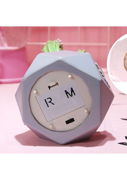 Led Işıklı Sevimli Kaktüs Dekoratif Masa Lambası Mini Biblo Gece Lambası Yeşil