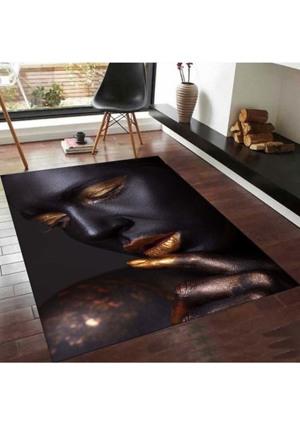 Özel Tasarım Dekoratif Kaymaz Taban Yıkanabilir Trend Halı 80 x 120 cm
