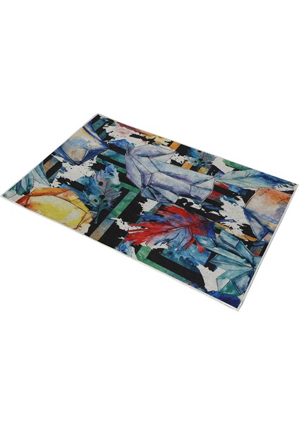 Özel Tasarım Dekoratif Kaymaz Taban Yıkanabilir Trend Halı 80 x 120 cm indirimleri