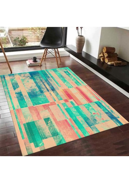 Özel Tasarım Dekoratif Kaymaz Taban Yıkanabilir Trend Halı 80 x 120 cm