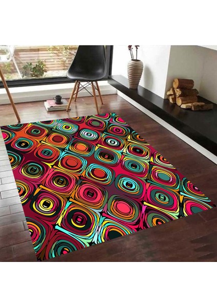 Özel Tasarım Dekoratif Kaymaz Taban Yıkanabilir Trend Halı 80 x 120 cm