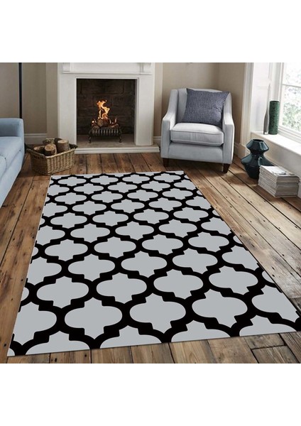 Özel Tasarım Dekoratif Kaymaz Taban Yıkanabilir Trend Halı 80 x 120 cm