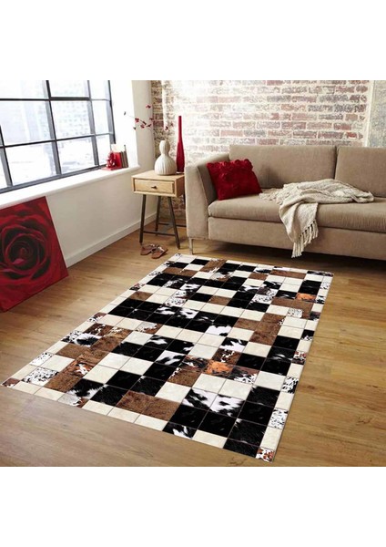 Özel Tasarım Dekoratif Kaymaz Taban Yıkanabilir Trend Halı 160 x 230 cm