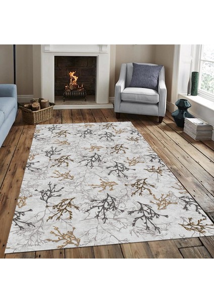 Özel Tasarım Dekoratif Kaymaz Taban Yıkanabilir Trend Halı 80 x 120 cm