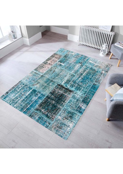 Özel Tasarım Dekoratif Kaymaz Taban Yıkanabilir Trend Halı 80 x 120 cm
