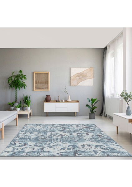 Özel Tasarım Dekoratif Kaymaz Taban Yıkanabilir Trend Halı 80 x 120 cm