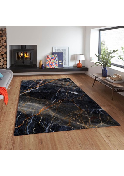 Dekoratif Özel Tasarım Kaymaz Taban Yıkanabilir Halı 80 x 50 cm