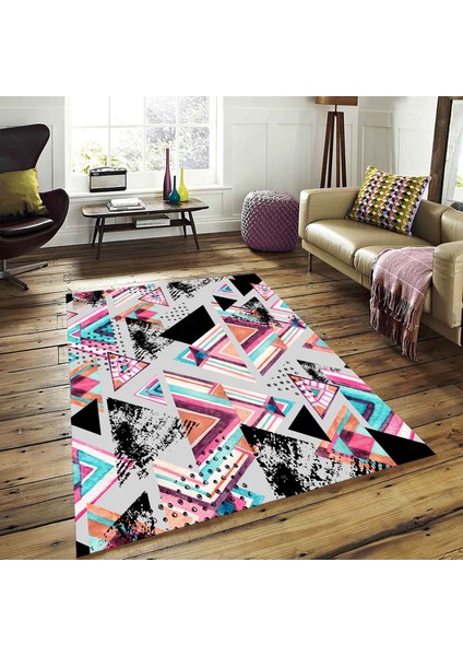 Dekoratif Özel Tasarım Kaymaz Taban Yıkanabilir Halı 180 x 280 cm